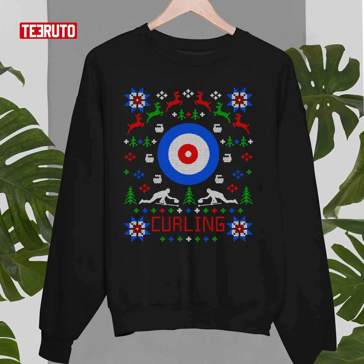 USA Curling Ugly Christmas Unisex Sweatshirt