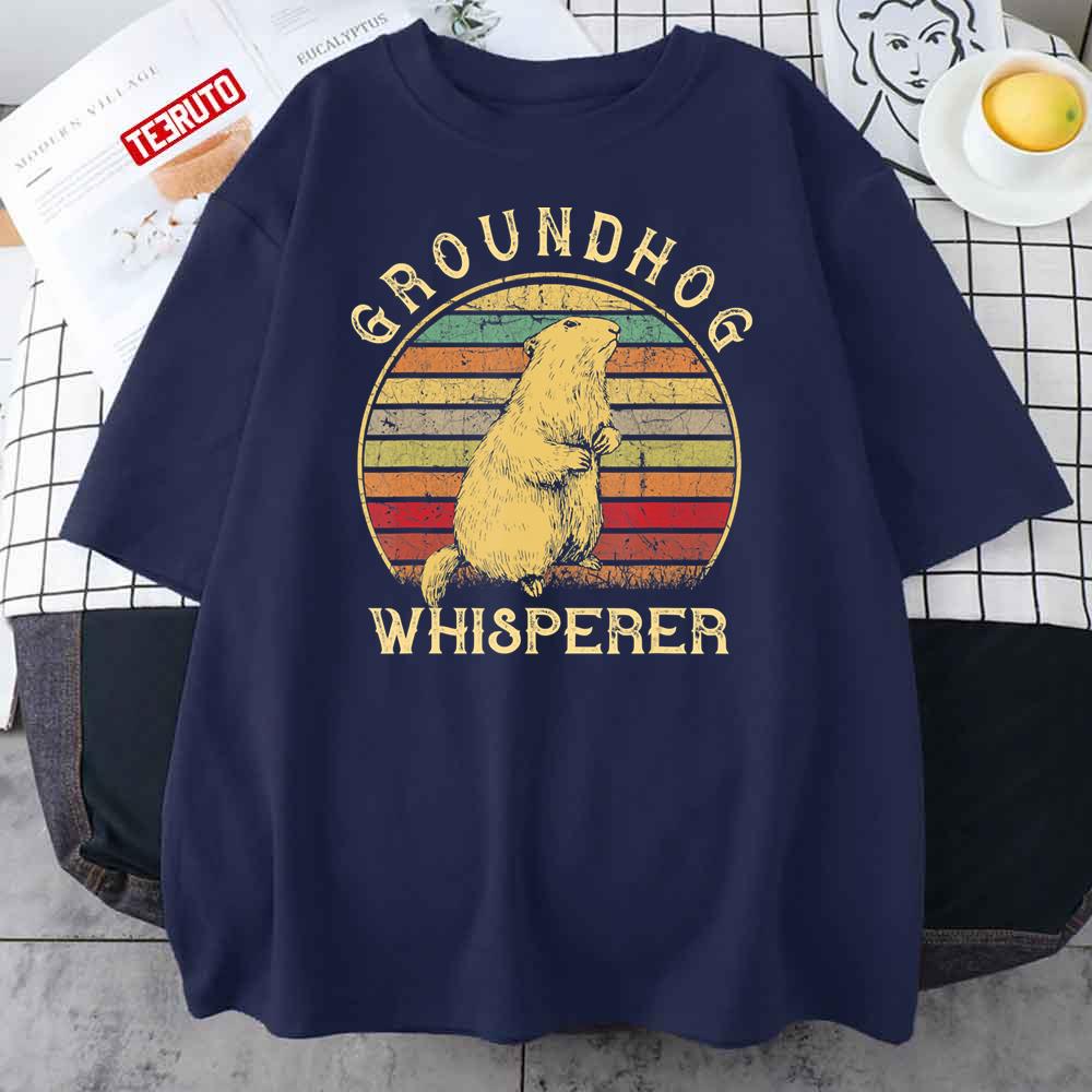 Vintage Groundhog Whisperer Retro Groundhog Unisex T-Shirt