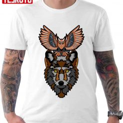 Wolf And Owl Fan Art Unisex T-Shirt