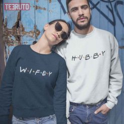 Hubby And Wife Couple Matching Valentine F.R.I.E.N.D.S Font Style Sweatshirt