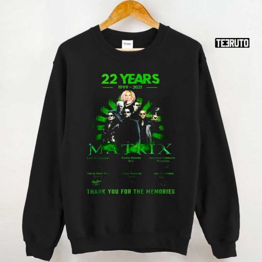 22 Years 1999 2021 Matrix Signatures Thank You For The Memories Unisex T-Shirt