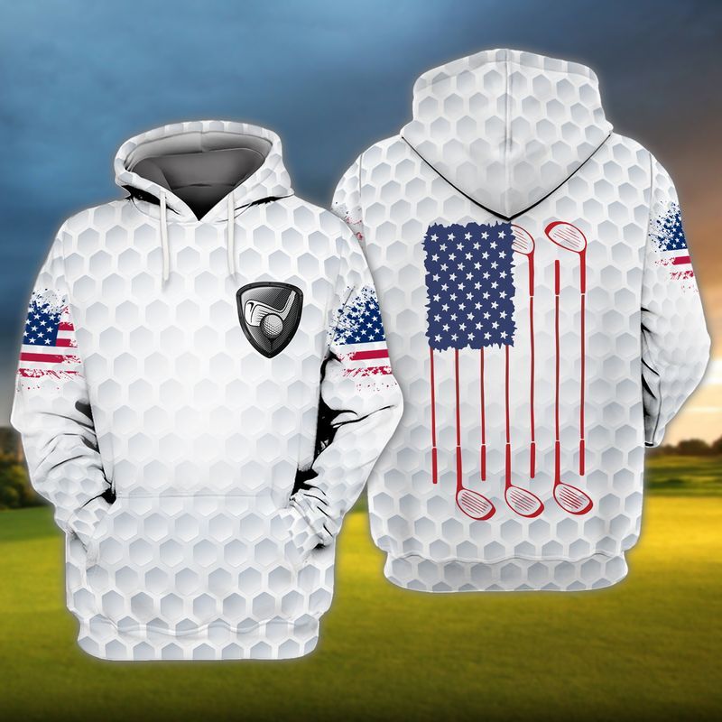 4th Of July Independence Day Golf Sports 3d Zip Hoodie