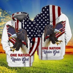 4th Of July Independence Day American Eagle One Nation Under Girl 3d Hoodie