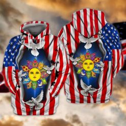 4th Of July Independence Day American Flag Hippie For Men Women 3d Hoodie