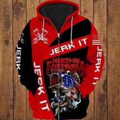 4th Of July Independence Day Fishing Jacket Hooker On Freedom 3d Hoodie