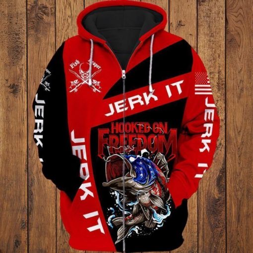 4th Of July Independence Day Fishing Jacket Hooker On Freedom 3d Hoodie