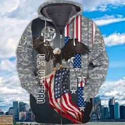 4th Of July Independence Day Memorial Day Veteran Eagle 3d Hoodie