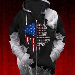 4th Of July Independence Day This Is America We Eat Meat We Drink Beer We Own Guns We Speak English We Love Freedom 3d Hoodie