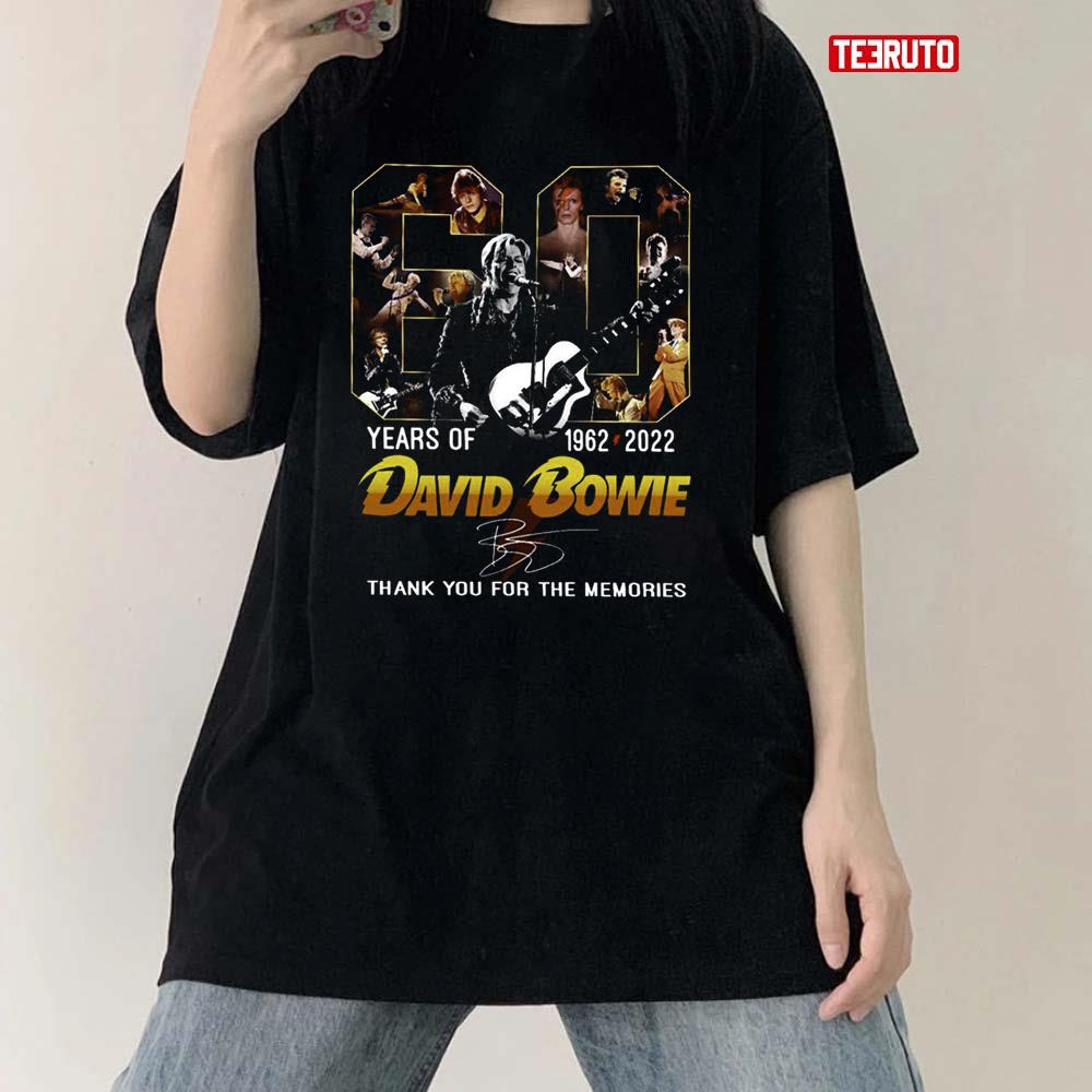 60 Years Of 1962 2022 David Bowie Signature Unisex T-Shirt