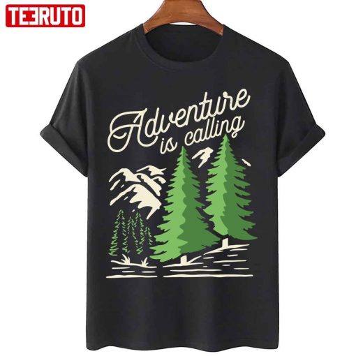 Adventure Is Calling Camping Quote Outdoor Hiking Unisex Sweatshirt