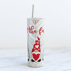 All The Feels Valentine Gnome Tumbler With Wood
