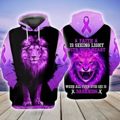 Alzheimers Awareness Faith Is Seeing Light With Your Heart When All Your Eyes See Is Darkness 3d Hoodie