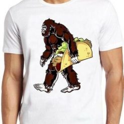 Bigfoot Sasquatch Funny Camping Taco Cool Unisex T-Shirt