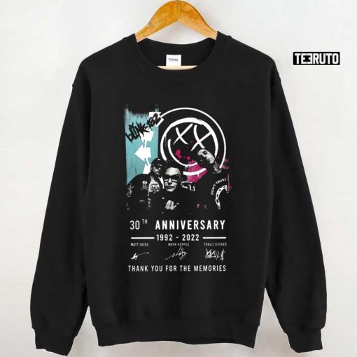 Blink 182 30th Anniversary 1992 2022 Signatures Thank You For The Memories Unisex T-Shirt