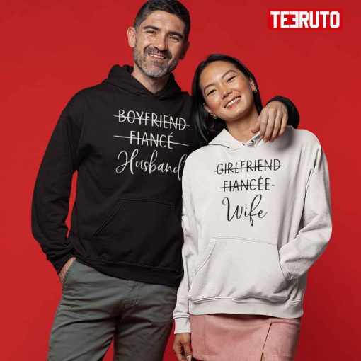 Boyfriend Girlfiend Fiance Husband And Wife Just Married Couple Matching Valentine Hoodie