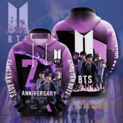 Bts Bangtan Boys 7th Anniversary 2013 2021 Signature Design Gift For Fan Custom 3d All Over Printed Hoodie