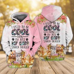 Cats I Used To Be Cool Now I Am Just My Cats Snack Dealer 3d Hoodie
