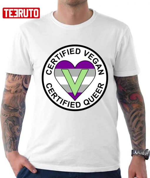 Certified Vegan Queer Gray Asexual Unisex T-Shirt