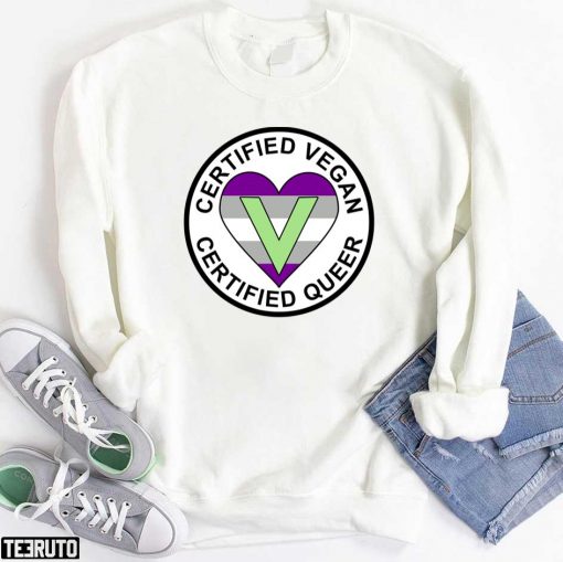 Certified Vegan Queer Gray Asexual Unisex T-Shirt