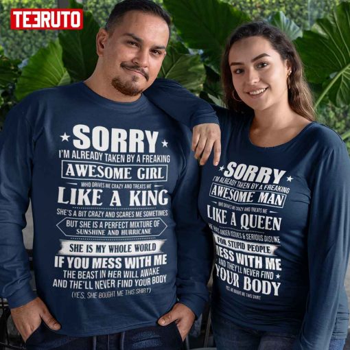 Couple Matching Valentine’s Day Quotes Statement Sweatshirt