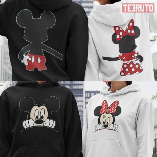 Couple Matching Valentine Mickey Minnie Mouse Disney Characters Hoodie