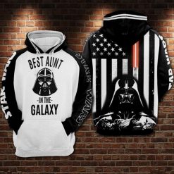 Darth Vader Best Aunt In The Galaxy American Flag Over Print 3d Hoodie