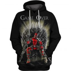 Dead Pool X Game Of Thrones Game Over, Marvel Over Print 3d Hoodie