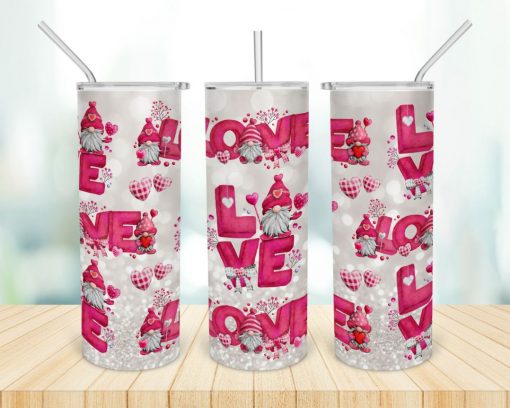 Digital Gnome Valentine 20oz Tumbler Sublimation YDYm