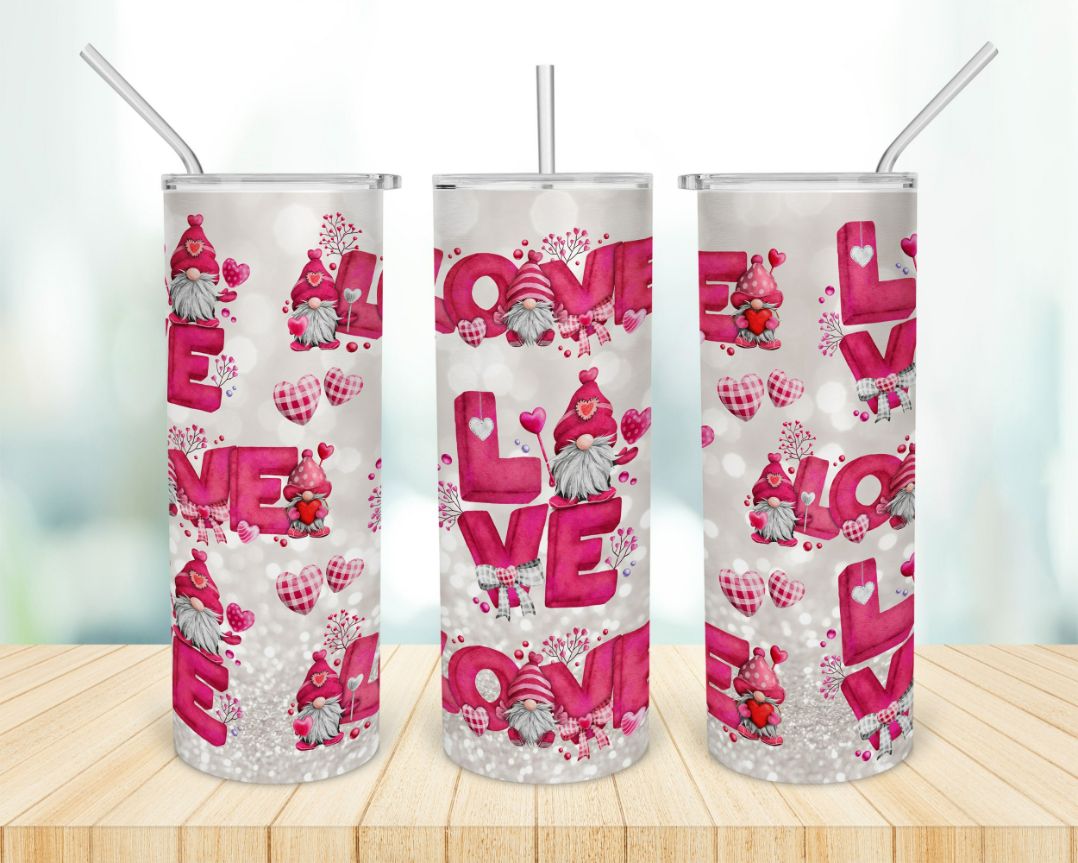 Valentines Gnome Tumbler