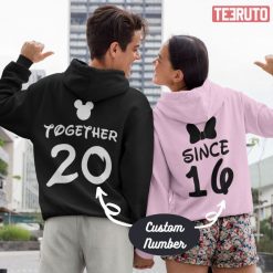 Disney Mickey Minnie Customise Together Since Husband And Wife Matching Valentine Hoodie