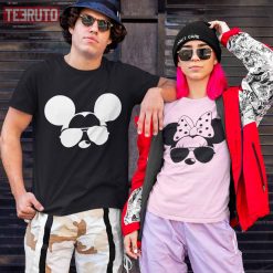 Disney Minnie And Mickey Sun Glasses Couple Matching Valentine T-Shirt