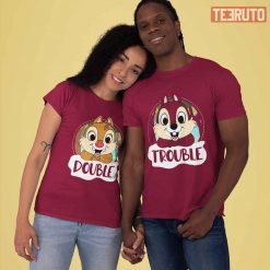 Double Trouble Chip And Dale Couple Matching Valentine T-Shirt