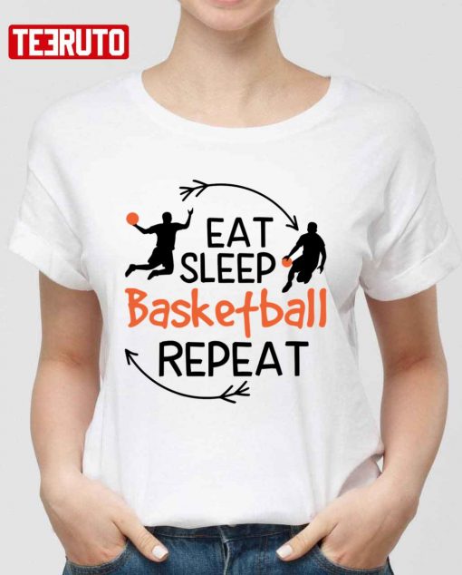 Eat Sleep Basketball Repeat Sport Quote Unisex T-Shirt