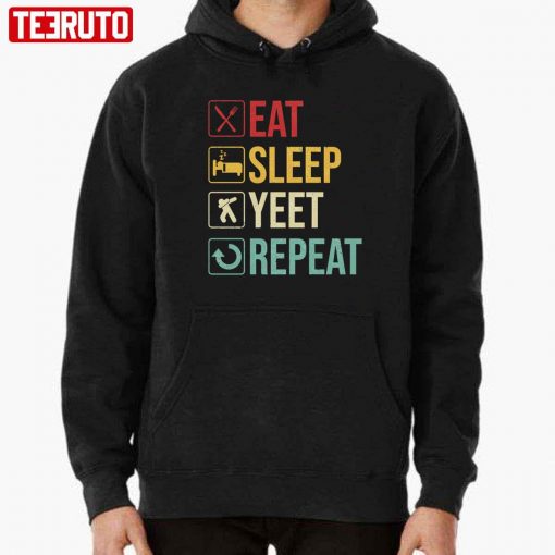 Eat Sleep Yeet Repeat Funny Vintage Unisex T-Shirt