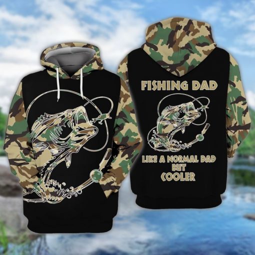 Fathers Day Fishing Dad Like A Normal Dad But Cooler 3d Hoodie