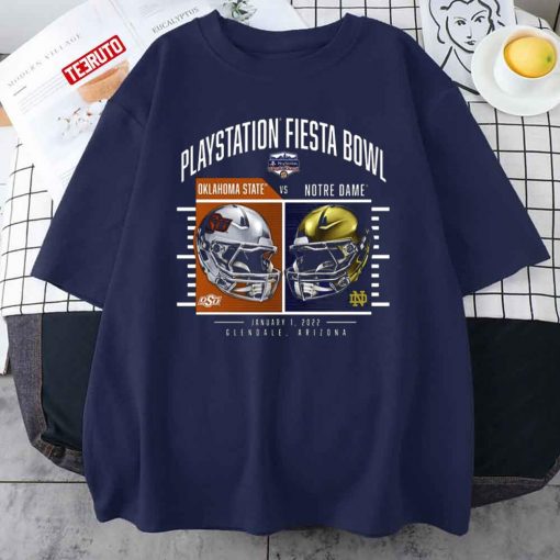 Fiesta Bowl Matchup Notre Dame Fighting Irish Vs. Oklahoma State Cowboys 2022 Unisex T-Shirt