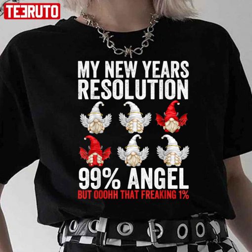 Funny Nordic Gnomes 99 Angel For New Year Resolution 2022 Unisex T-Shirt