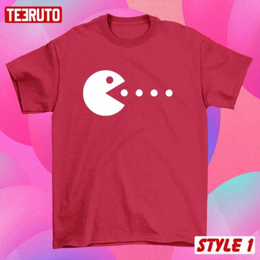 Gamebox 80s Ghost And Pacman Couple Matching Valentine T-Shirt