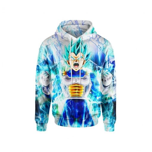 Goku Blue Saiyan Cartoon Dragon Ball Anime Manga 6 Over Print 3d Hoodie