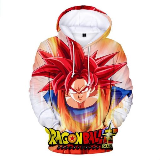 Goku Super Blue Saiyan Cartoon Dragon Ball Anime Manga Over Print 3d Hoodie