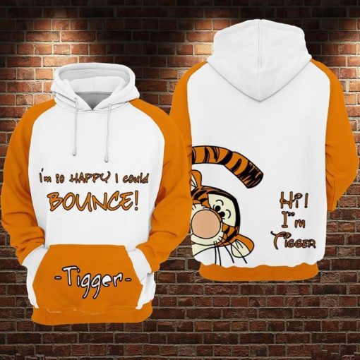 Hi Im Tigger Im So Happy I Could Bounce Winnie The Pooh Over Print 3d Hoodie