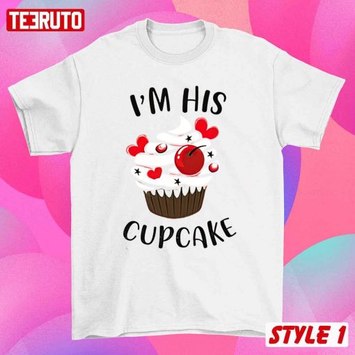 His Cupcake Her Studmuffin Cute Couple Valentine Matching T-Shirt