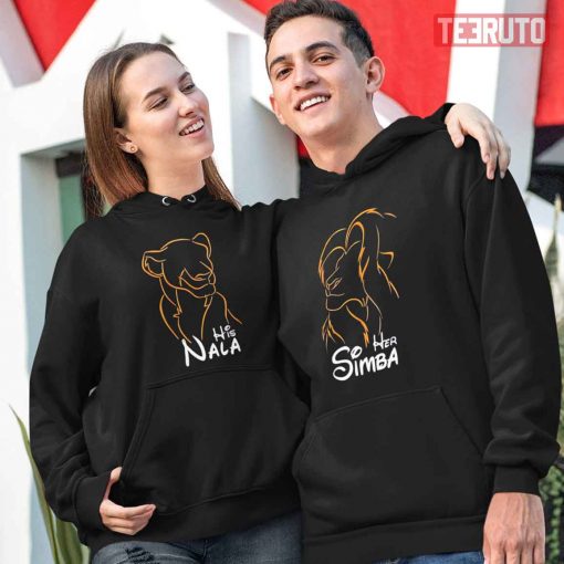 His Nala Her Simba Lion King Couple Matching Valentine Hoodie