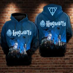 Hogwarts School Of Witchcraft And Wizardry Over Print 3d Hoodie