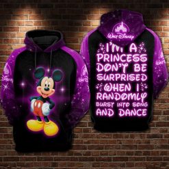 I Am A Disney Princess Mickey Over Print 3d 2 Over Print 3d 1 Hoodie