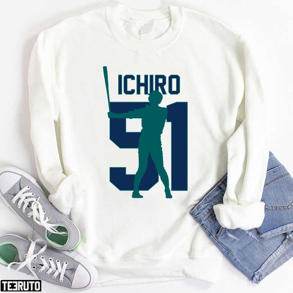 Ichiro Suzuki Jersey Number Artwork Unisex T-Shirt - Teeruto