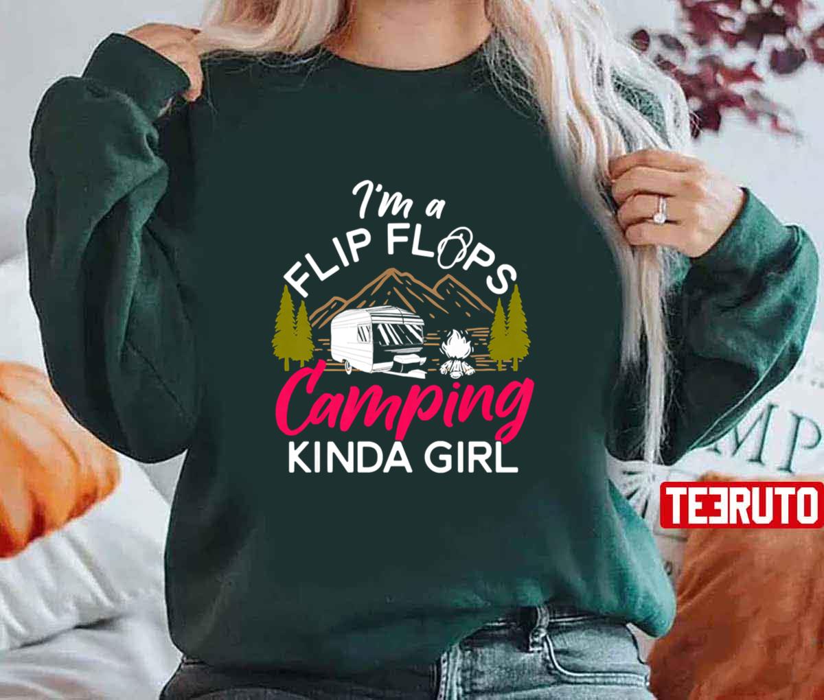 I'm A Flip Flops Camping Kinda Girl Unisex T-Shirt
