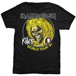 Iron Maiden World Tour 81 Killers Steve Harris Licensed Tee T-shirt