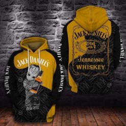 Jack Daniel?s Baby Groot Tennessee Whiskey Lover Iii 3d Hoodie
