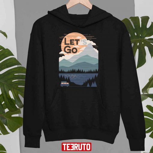 Let’s Go Camping Nature Mountain View Unisex Sweatshirt